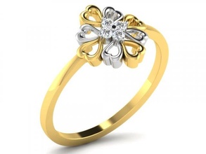 diamant bague Dames diamond ring anneaux ladies bijoux 3d print model - Mito3D