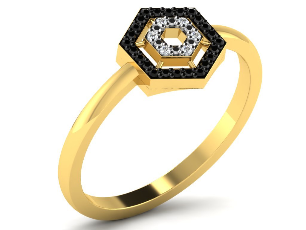 diamond ring ladies diamond-ring rings engagement jewelry 3D print model - Mito3D