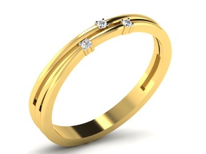 diamond ring ladies diamond-ring rings engagement jewelry 3d print model - Mito3D