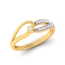 diamond ring ladies diamond-ring rings ladies-ring jewelry 3d print model - Mito3D