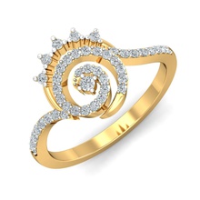 diamante anel senhoras 3d impressão modelo in argolas 3dexport coquetel joalheria 3d print model - Mito3D