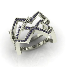 diamond ring ladies cocktail jewelry 3d print model - Mito3D