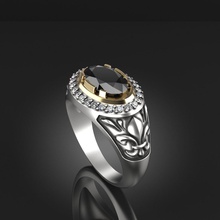 diamante anel de impressão 3d do modelo jóias imprimir presentes casamento brilham prata ouro printable anéis o engajamento jóia brilhando a decoração moda sterling selo 3d print model - Mito3D