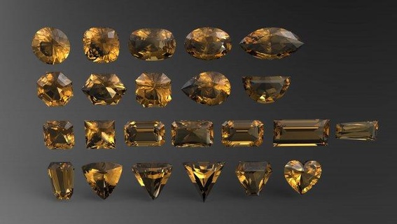 Diamanten 3d drucken Modell Diamant Schmuck druckbar Gold Ringe Ring Juwel Silber 3d print model - Mito3D
