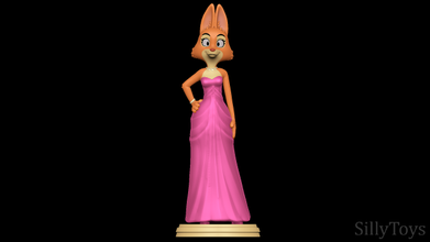 diane foxington pink dress - bad guys fox female furry anthro dreamworks wolf tie 3d print model - Mito3D