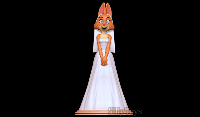 Diane foxington mariage robe animaux mecs Renard femelle velu anthro travaux rêve Loup marier 3D print model - Mito3D