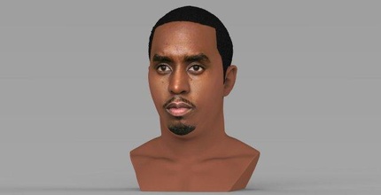 diddy bust ready color 3d printing diddy sean combs notorious biggie rapper celebrity famous eminem jay snoop dogg dre east coast kanye west