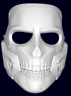 die hardman maske ölüm karaya vurma oyun Aksesuarlar şarkı söylemek 3d print model - Mito3D