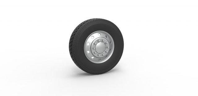 diecast 10 hole front wheel old school truck scale 1 25  vehicle wheel truckwheel diecast truck oldschool scaled toy print printable  3d print model - Mito3D