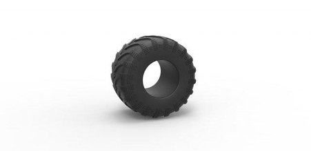 diecast bkt monster jam tire 2 scale 1 25 tyre wheel monstertruck monstertruckwheel megatruck monsterjam scaled toy print printable 3d print model - Mito3D