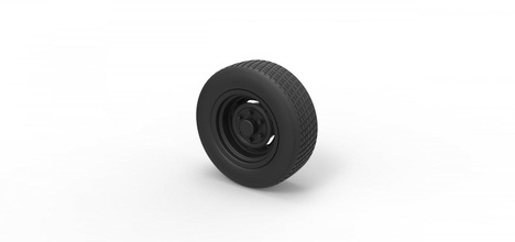 diecast car wheel 2 tire parts printable 3d print model - Mito3D