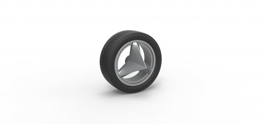 diecast car wheel 8 scale 1 to 25 3d print model in vehicle 3dexport tire custom scaled toy printable 3d print model - Mito3D