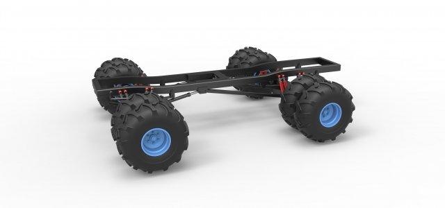 diecast chassis bigfoot 1 double wheels scale 25 vehicle firstmonstertruck bigfootone bigfoot1 monster monstertruck monsterjam megatruck concept 4x4 4x4x4 v8 pulling pullingtruck mudtruck awd offroad allterrain scaled 3d print model - Mito3D