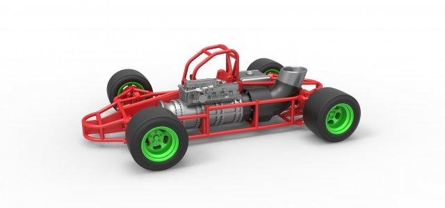 diecast concept jet race car scale 1 25 vehicle racing racecar jetengine jetcar scaled toy print printable 3d print model - Mito3D