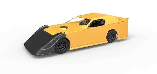 diecast dirt modified super stock car scale 1 25 vehicle dirtmodified superstock superstockcar racing racecar v8 scaled toy print printable speedway 3d print model - Mito3D