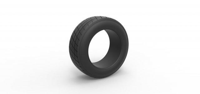 diecast dirt sprint racing front tire 3 scale 1 25 vehicle tyre wheel dirttire sprintcar sprintcartire racetire scaled toy print printable 3d print model - Mito3D