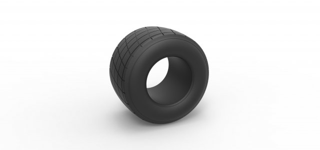 diecast dirt sprint racing tire 24 scale 1 25 vehicle tyre wheel dirttire sprintcar sprintcartire racetire scaled toy print printable 3D print model - Mito3D