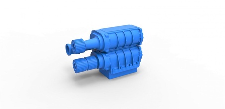 Druckguss doppelt Kompressor Rahmen 1 25 Ladegerät Aufnahme Gebläse Wagen Leistung Spielzeug drucken druckbar 3d print model - Mito3D