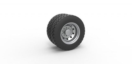 diecast double wheel 4 scale 1 25 tire tyre truck doublewheel truckwheel scaled toy print printable 3d print model - Mito3D