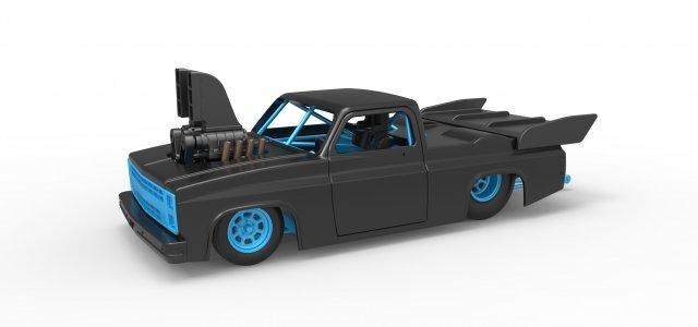 pressofuso dragster camion scala 1 25 veicolo trascinare gara racetruck funnycar corsa v8 concetto ridimensionato giocattolo 3d print model - Mito3D