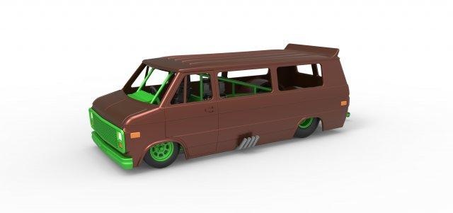 döküm dragster kamyonet ölçek 1 25 araç nostaljik yarış arabası yolculuk tutkusu sürüklemek komik araba v8 konsept ölçekli oyuncak 3d print model - Mito3D