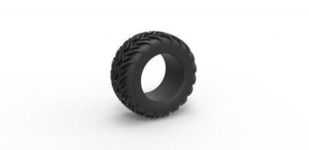 diecast dune buggy rear tire 17 scale 1 25 sand sandcar sandbuggy sandrail dunebuggy oldschool vintage scaled toy print printable 3d print model - Mito3D