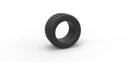 diecast dune buggy rear tire 19 scale 1 25 tyre sandtire buggytire sandcar sandbuggy sandrail dunebuggy scaled toy print printable 3d print model - Mito3D