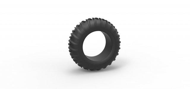 diecast dune buggy tire 13 scale 1 to 25 3d print model in vehicle 3dexport tyre sandtire buggytire sandcar sandbuggy dunebuggy scaled toy printable 3d print model - Mito3D