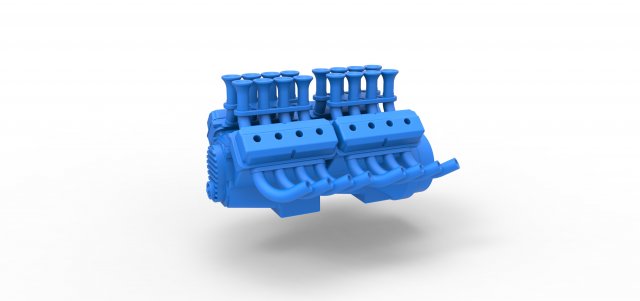 döküm motor 2 v8 versiyon 4 ölçek 1 25 araç 2v8 çift motorlu ikiz dragster sürüklemek yarış ölçekli oyuncak Yazdır yazdırılabilir 3D print model - Mito3D