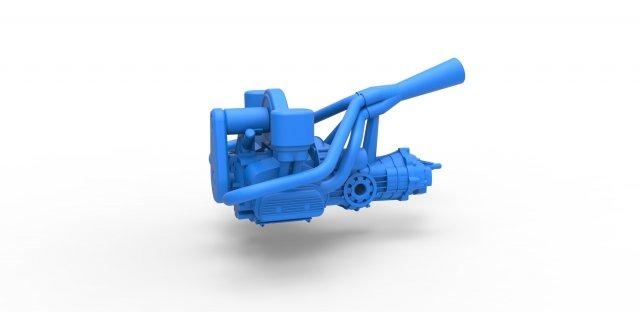 fundido presión motor arena carril calesa escala 1 4 vehículo buggy coche carro sandrail escamoso juguete impresión imprimible 3d print model - Mito3D