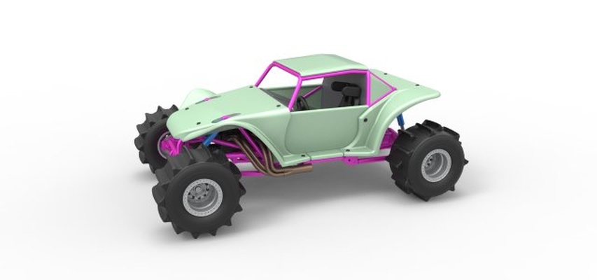 diecast fórmula estrada versão 2 escala 1 to 25 3d impressão modelo in veículo 3dexport fórmula offroad ilimitado esporte horrível v8 brinquedo imprimível 3d print model - Mito3D