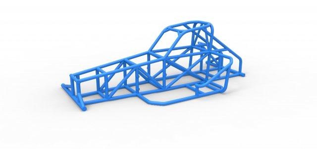 Druckguss Rahmen supermodifiziert Vorderseite Motor Rennen Wagen v2 1 25 Fahrzeug geändert skaliert Spielzeug drucken druckbar Schnellstraße 3d print model - Mito3D