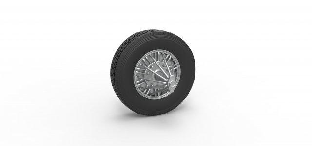 diecast frente personalizadas laje roda semi caminhão escala 1 25 veículo semitruck pneu semiroda brinquedo impressão imprimível Slabwheel 3d print model - Mito3D