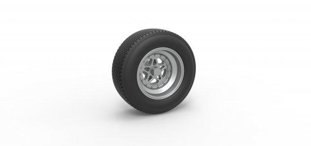diecast frente roda arrancada carro escala 1 25 veículo pneu sujeira sujo corrida sprintcartire brinquedo impressão imprimível 3d print model - Mito3D