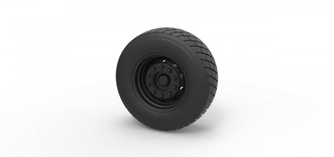 moulé pression roue camion 3d impression modèle in automobile 3dexport pneu véhicule imprimable jouet 3d print model - Mito3D