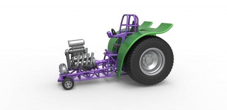Druckguss Spaß Super geändert ziehen Traktor Rahmen 1 25 Zugtraktor Traktorziehen Abzieher Dragster v8 supermodifiziert komisch Spielzeug skaliert drucken druckbar 3d print model - Mito3D