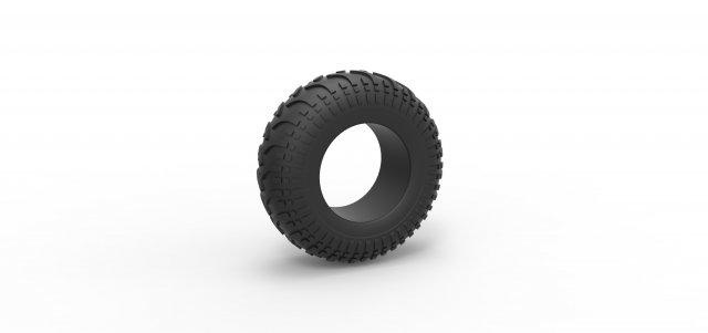 diecast pressão pneu 9 escala 1 25 veículo roda estrada terreno baixa brinquedo impressão imprimível 3d print model - Mito3D