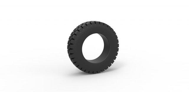 diecast military truck tire 10 scale 1 24 3d print model vehicle tyre wheel scaled toy printable army offroad allterrain 3d print model - Mito3D