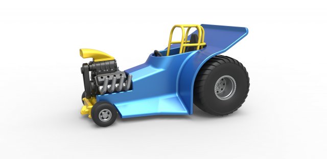 döküm mini kamış çekme traktör 4 ölçek 1 25 Çeken çektirme çekici çubuk sürüklemek dragster yarış spor v8 oyuncak ölçekli Yazdır yazdırılabilir 3D print model - Mito3D