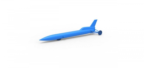 miniatures bleu jet de flamme voiture véhicule moulé sous pression jouet la fusée faites-le glisser dragster record blueflame passe-temps 3d print model - Mito3D