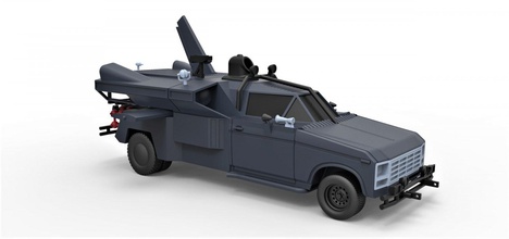 miniatures buckaroo bonzai jet de camions à l'échelle 1 24 voiture véhicule le camion scifi la réplique moulé sous pression jouet fusée moviecar film passe-temps 3d print model - Mito3D