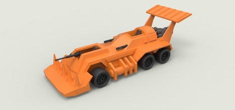 1 43 döküm modeli 2011 oyun thunder road ölçek araba araç kamyon 6x6 offroad allterrain hız yineleme baskı yazdırılabilir diaecast Gök gürültüsü silah askeri hobi 3d print model - Mito3D