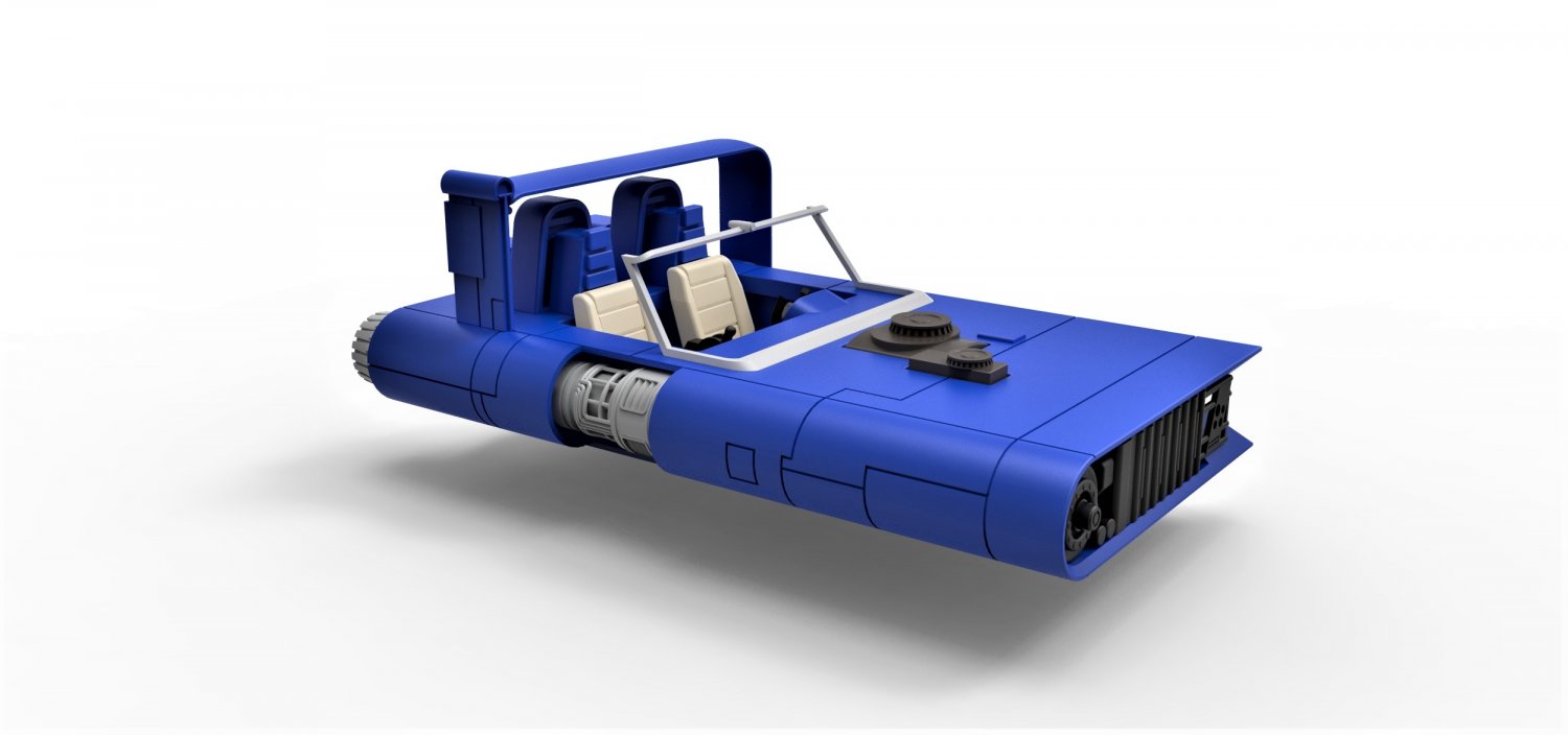diecast model m-68 landspeeder han solo scale 1 24 car vehicle sci fi scifi replica m68 starwars movie hobby 3D print model - Mito3D