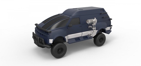 diecast modelo rv infierno de la película el tango en efectivo escala 1 24 coche vehículo camión militar concepto scifi prop juguete fundido a presión tangoandcash impresión imprimible hobby 3d print model - Mito3D