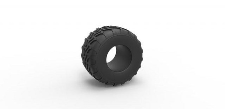 diecast monster jam tire 11 scale 1 25 tyre wheel monstertruck monstertruckwheel megatruck monsterjam scaled toy print printable 3d print model - Mito3D