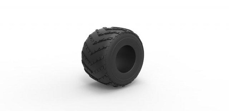 fundido presión monstruo mermelada neumático 14 escala 1 25 rueda camión Rueda megacamión monstruos escamoso juguete impresión imprimible 3d print model - Mito3D