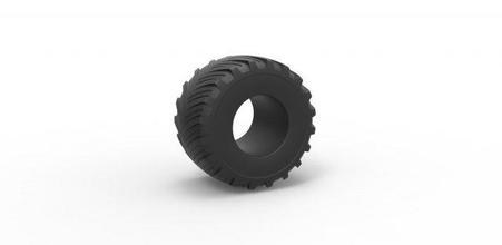 diecast monster jam tire 15 scale 1 25 tyre wheel monstertruck monstertrucktire megatruck monsterjam scaled toy print printable 3d print model - Mito3D