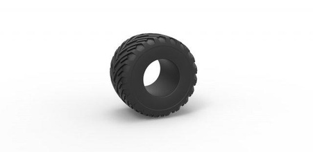 diecast monster jam tire 16 scale 1 25 tyre wheel monstertruck monstertrucktire megatruck monsterjam scaled toy print printable 3d print model - Mito3D