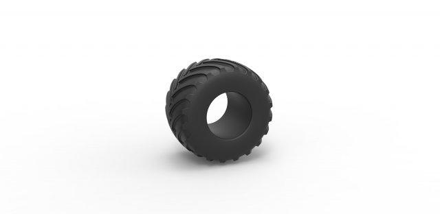 diecast monstro geléia pneu 18 escala 1 to 25 3d impressão modelo in veículo 3dexport roda monstertruck caminhão megacaminhão monstros brinquedo imprimível 3d print model - Mito3D
