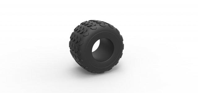 diecast monster jam tire 26 scale 1 25 vehicle tyre wheel monstertruck monstertrucktire megatruck monsterjam scaled toy print printable 3d print model - Mito3D
